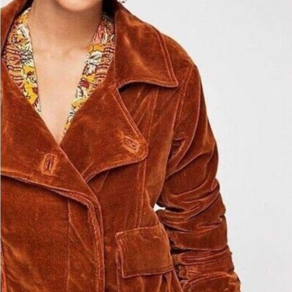 Free People x Nicholas K Velvet Turin Jacket In Sienna - Picture 2 of 16